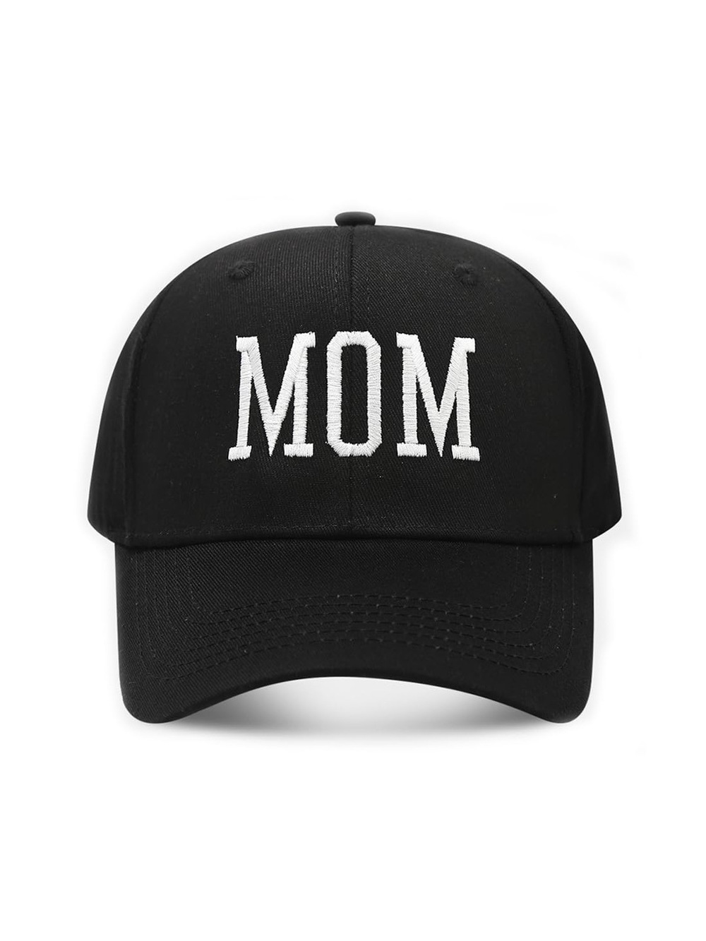 Classic Low Profile Baseball Cap for Men Women Adjustable | Mom Black | Size OS